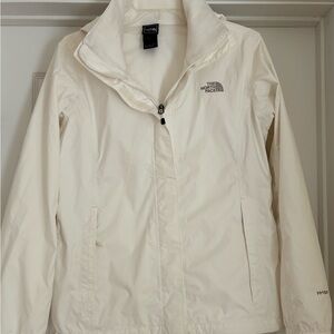 The North Face Women's white rain Jacket.